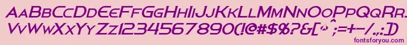 PersisItalic-Schriftart – Violette Schriften auf rosa Hintergrund