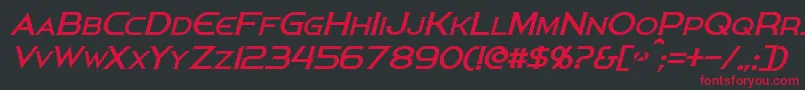 PersisItalic Font – Red Fonts on Black Background