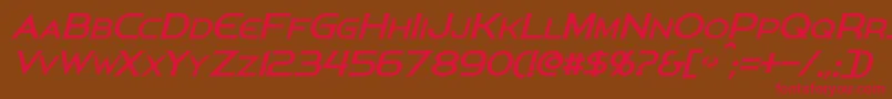 PersisItalic Font – Red Fonts on Brown Background