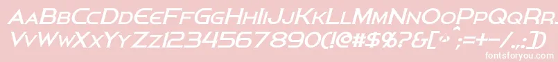 フォントPersisItalic – ピンクの背景に白い文字