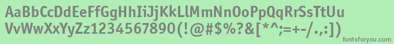 OfficinaSansItcBold Font – Gray Fonts on Green Background