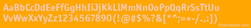 OfficinaSansItcBold Font – Pink Fonts on Orange Background