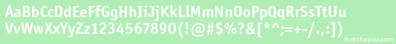 OfficinaSansItcBold Font – White Fonts on Green Background