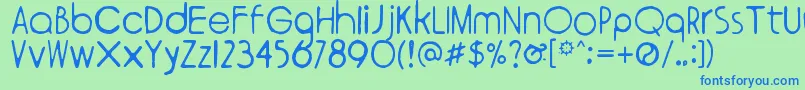 Ympyroity Font – Blue Fonts on Green Background