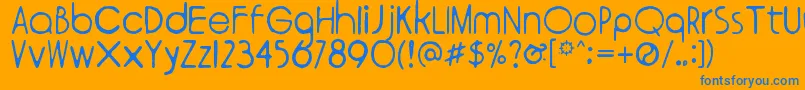 Ympyroity Font – Blue Fonts on Orange Background