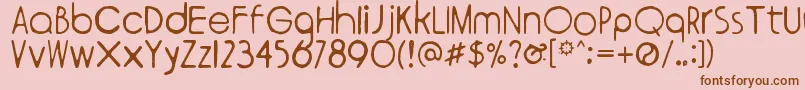 Ympyroity Font – Brown Fonts on Pink Background