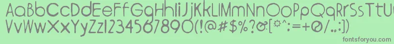 Ympyroity Font – Gray Fonts on Green Background