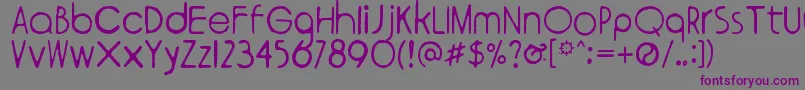 Ympyroity Font – Purple Fonts on Gray Background