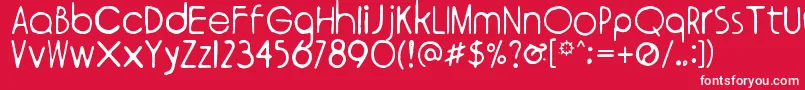 Ympyroity Font – White Fonts on Red Background