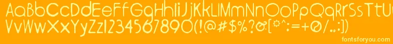 Ympyroity Font – Yellow Fonts on Orange Background