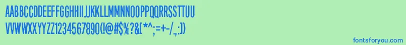 フォントEightDaysAWeek – 青い文字は緑の背景です。