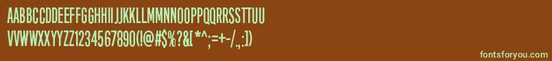 Шрифт EightDaysAWeek – зелёные шрифты на коричневом фоне