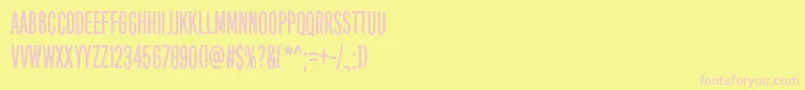 EightDaysAWeek Font – Pink Fonts on Yellow Background