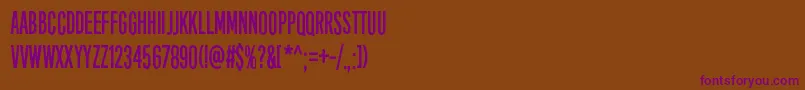 EightDaysAWeek Font – Purple Fonts on Brown Background