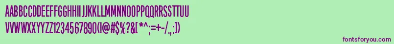 EightDaysAWeek Font – Purple Fonts on Green Background