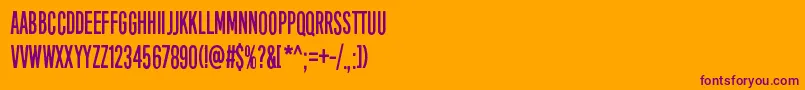 EightDaysAWeek Font – Purple Fonts on Orange Background