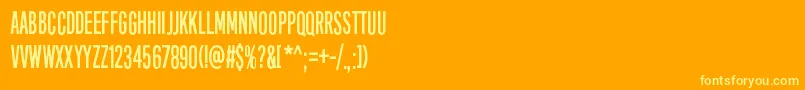 フォントEightDaysAWeek – オレンジの背景に黄色の文字