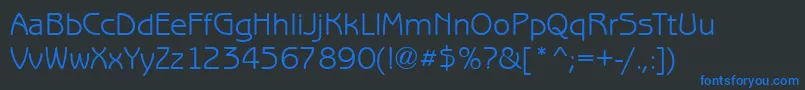 BenjaminGothicRegular Font – Blue Fonts on Black Background
