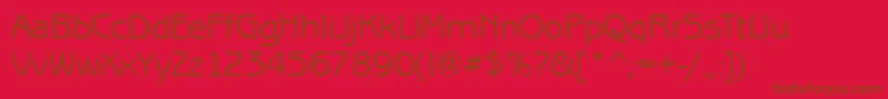 BenjaminGothicRegular Font – Brown Fonts on Red Background