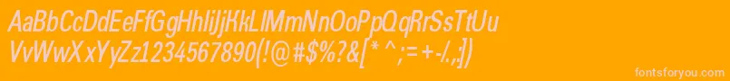 AGroticcndemiItalic Font – Pink Fonts on Orange Background