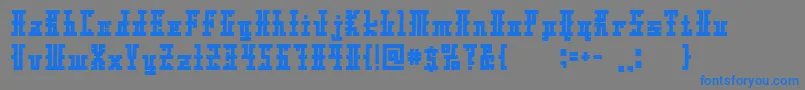 フォントXoltoa – 灰色の背景に青い文字