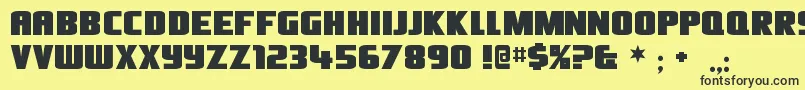 Oliversb Font – Black Fonts on Yellow Background