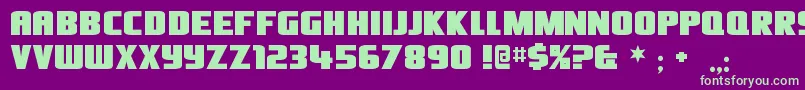 Oliversb Font – Green Fonts on Purple Background