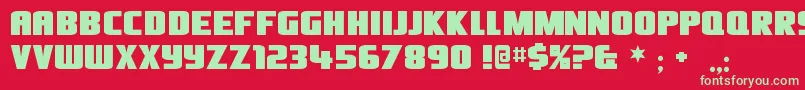 Oliversb Font – Green Fonts on Red Background