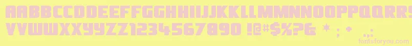 Oliversb Font – Pink Fonts on Yellow Background