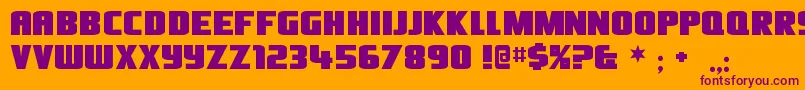 Oliversb Font – Purple Fonts on Orange Background