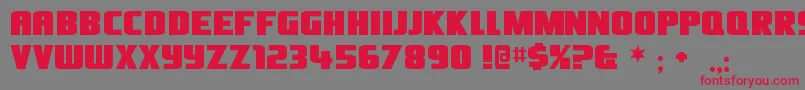 Oliversb Font – Red Fonts on Gray Background