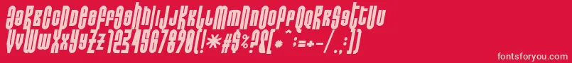 Do Not Eat This Fat Italic Font – Pink Fonts on Red Background