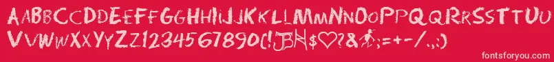 9radiumd Font – Pink Fonts on Red Background