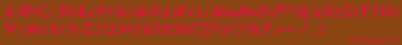 9radiumd Font – Red Fonts on Brown Background