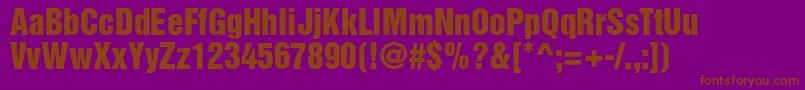 HelveticainseratltstdRoman Font – Brown Fonts on Purple Background