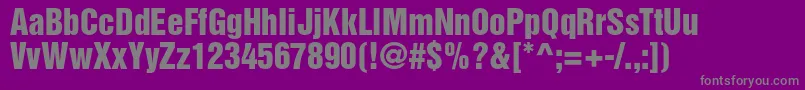 HelveticainseratltstdRoman Font – Gray Fonts on Purple Background