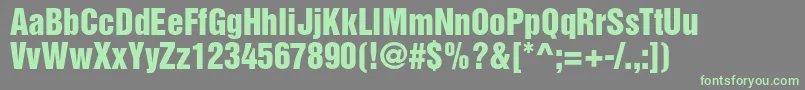 HelveticainseratltstdRoman Font – Green Fonts on Gray Background