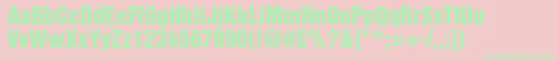 HelveticainseratltstdRoman Font – Green Fonts on Pink Background