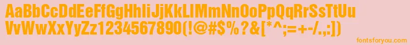 HelveticainseratltstdRoman Font – Orange Fonts on Pink Background