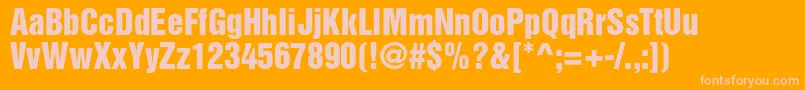HelveticainseratltstdRoman Font – Pink Fonts on Orange Background