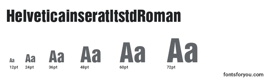 Размеры шрифта HelveticainseratltstdRoman