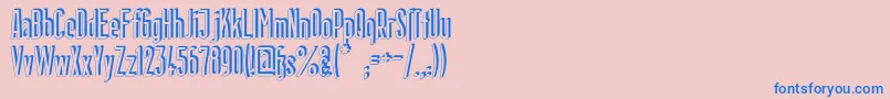 BerlinEmailSchadow Font – Blue Fonts on Pink Background