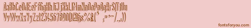 BerlinEmailSchadow Font – Brown Fonts on Pink Background