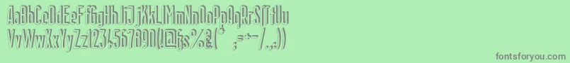 フォントBerlinEmailSchadow – 緑の背景に灰色の文字