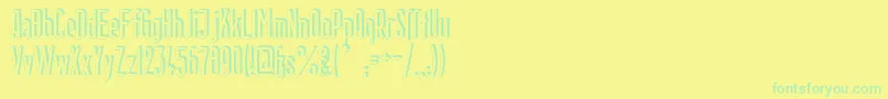 BerlinEmailSchadow Font – Green Fonts on Yellow Background