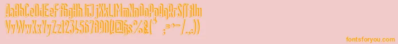 BerlinEmailSchadow Font – Orange Fonts on Pink Background