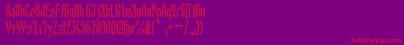 BerlinEmailSchadow Font – Red Fonts on Purple Background