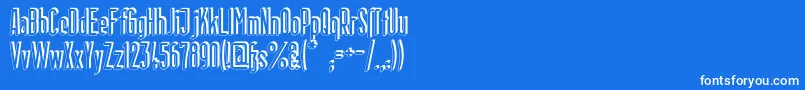 フォントBerlinEmailSchadow – 青い背景に白い文字