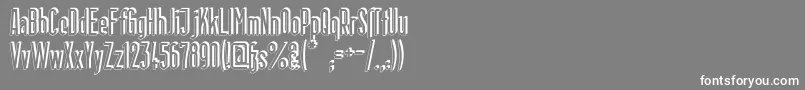 フォントBerlinEmailSchadow – 灰色の背景に白い文字