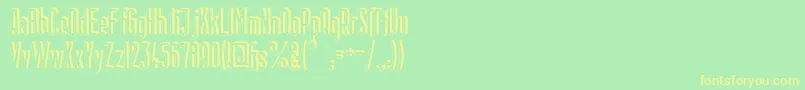 BerlinEmailSchadow Font – Yellow Fonts on Green Background